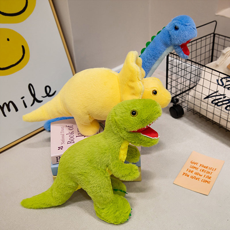 Dino Stuffed Animals Light-up T‑Rex Triceratops Brachiosaurus Plush Toy For Boys and Girls