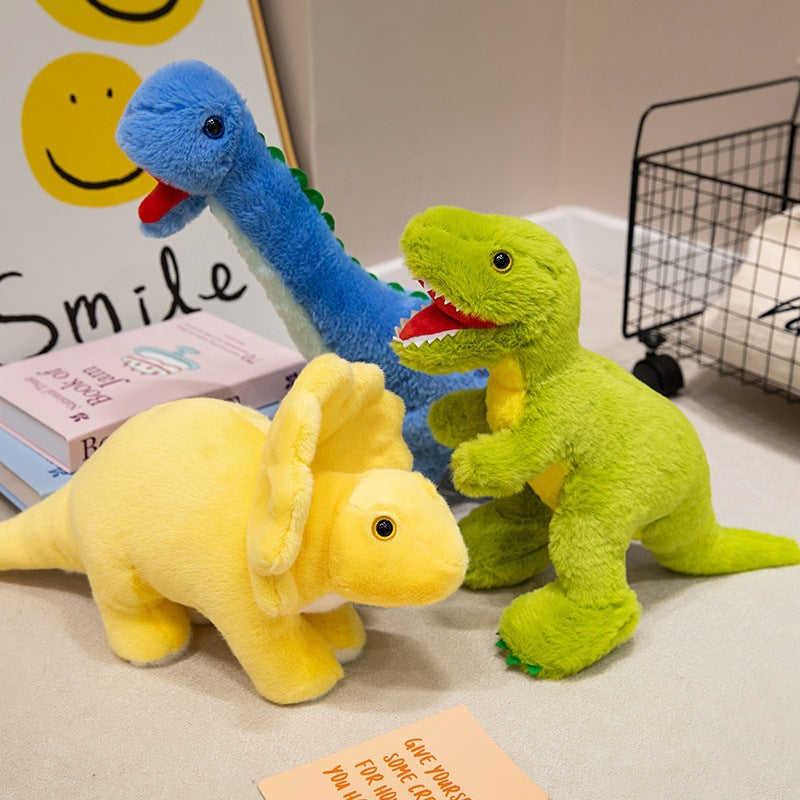 Dino Stuffed Animals Light-up T‑Rex Triceratops Brachiosaurus Plush Toy For Boys and Girls