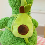 Dino Stuffed Animals with Avocado Backpack Soft Dinosaur Plush Toys Hugging Cuddly Doll