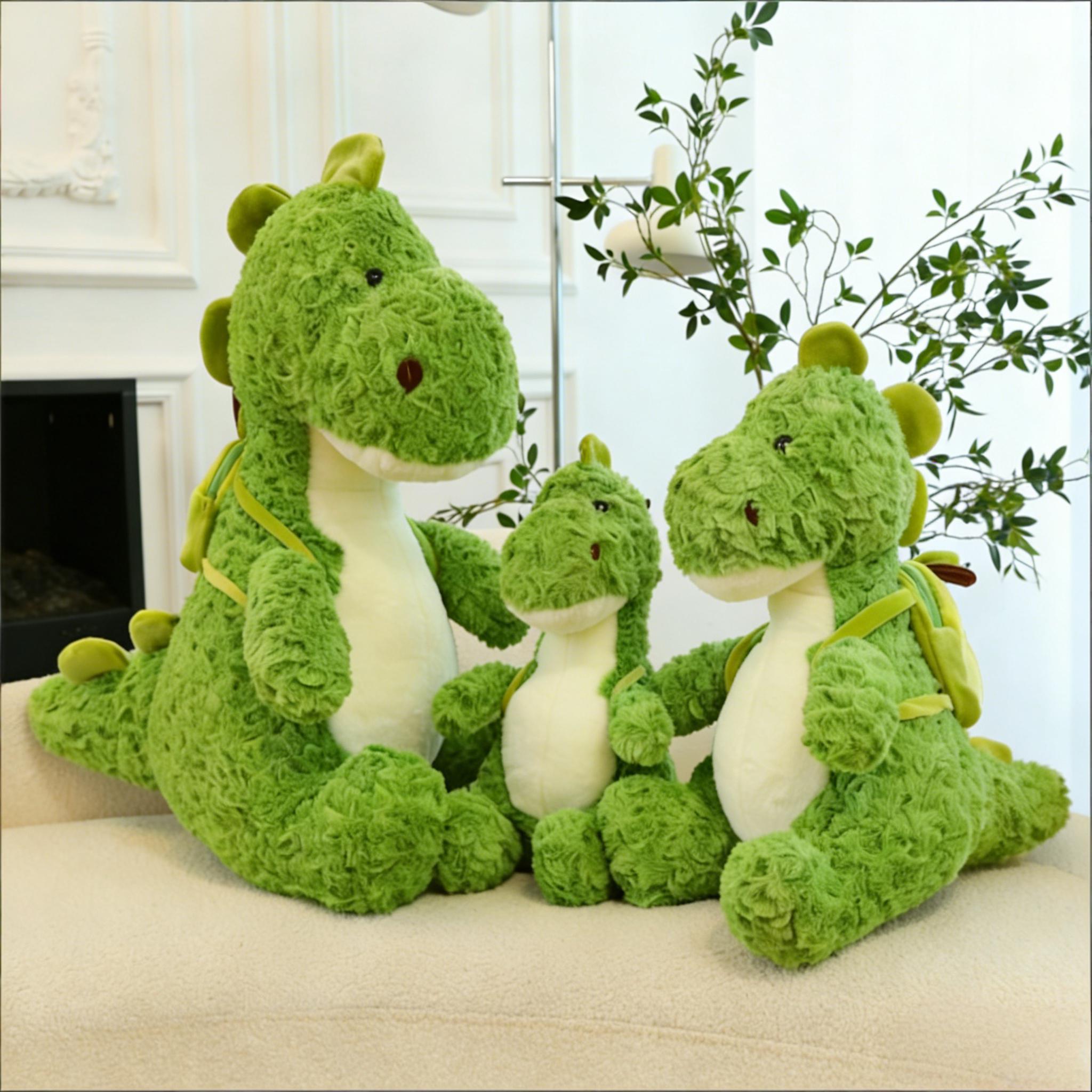Dino Stuffed Animals with Avocado Backpack Soft Dinosaur Plush Toys Hugging Cuddly Doll
