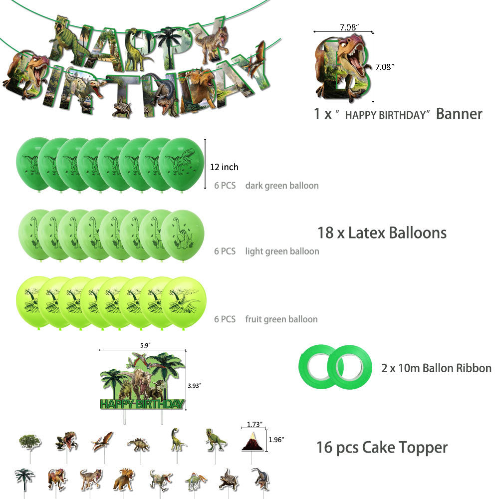 Dino Themed Party Decorations Set All-in-One Birthday Party Supplies for Kids Dino Party