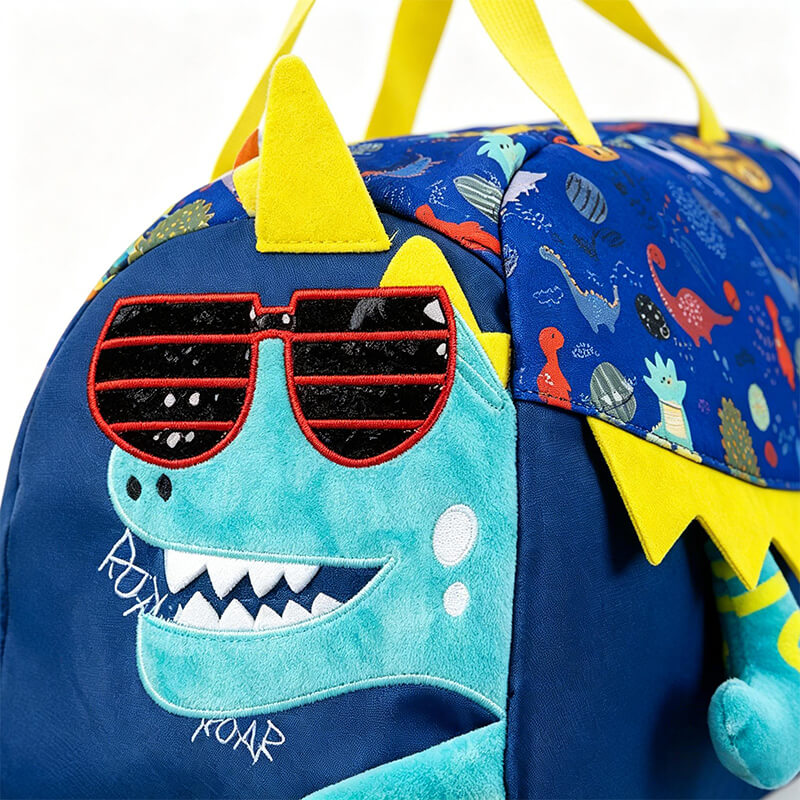 Dino Travel Duffle Bag 3D Large-Capacity Travel Bag Lightweight Cartoon Bag for School and Outings