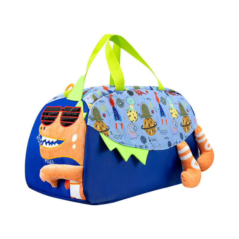 Dino Travel Duffle Bag 3D Large-Capacity Travel Bag Lightweight Cartoon Bag for School and Outings