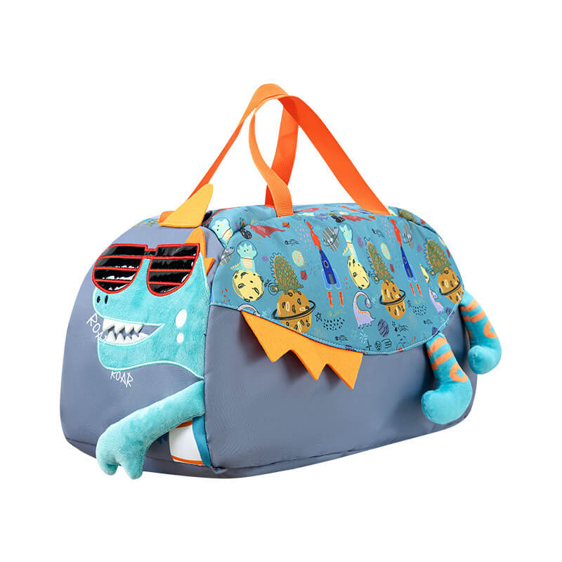 Dino Travel Duffle Bag 3D Large-Capacity Travel Bag Lightweight Cartoon Bag for School and Outings