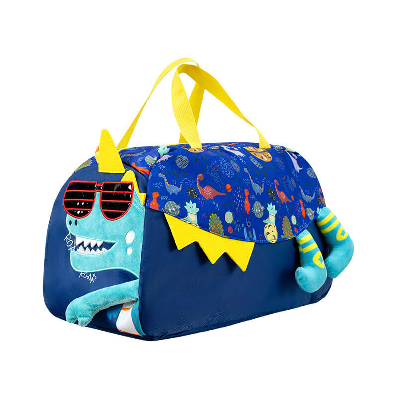 Dino Travel Duffle Bag 3D Large-Capacity Travel Bag Lightweight Cartoon Bag for School and Outings