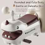 Dino Wiggle Car Funny Baby Gliding Car with 360° Silent Wheels and Dazzling Headlights