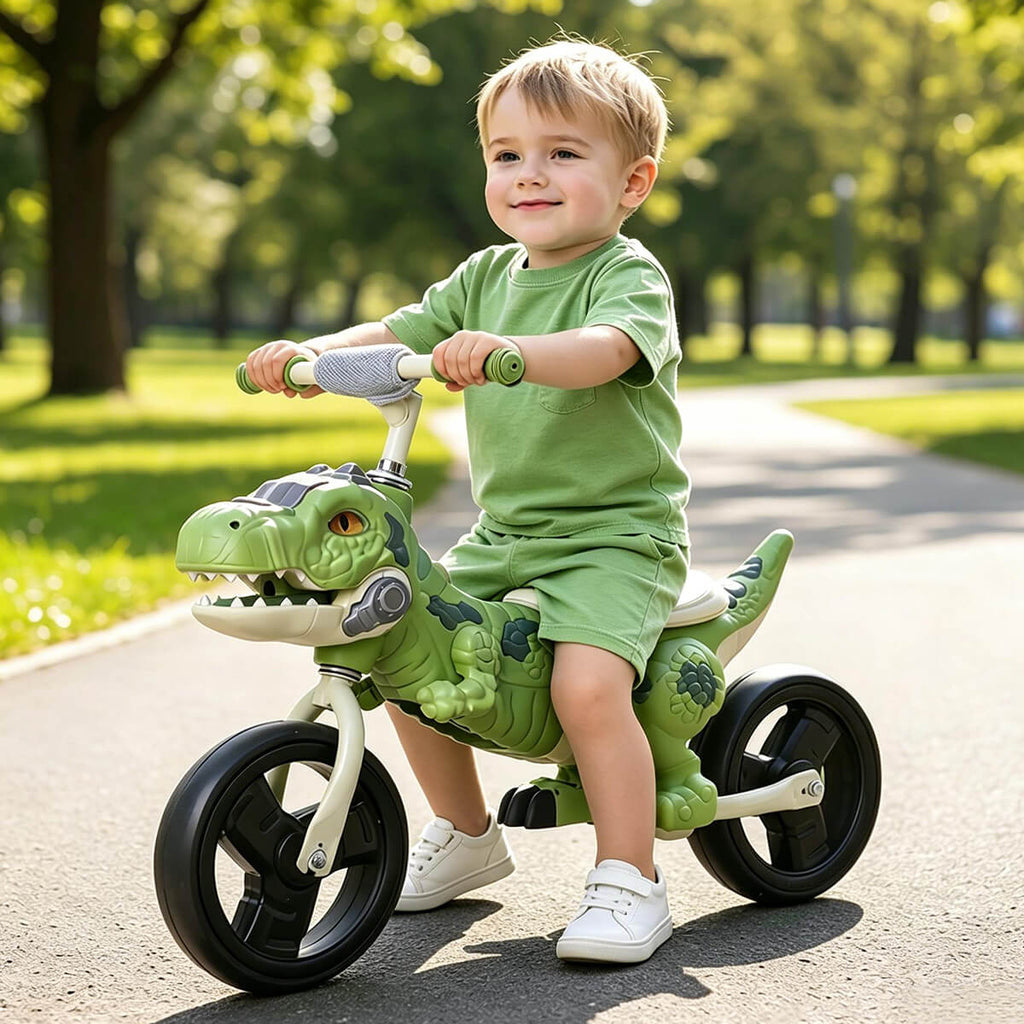 10'' Dinosaur Balance Bike No-Pedal Toddler Training Bicycle with CPC Certification for Kids Aged 18 Months +