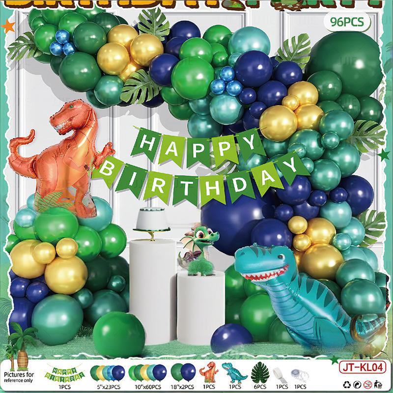 Dinosaur Birthday Party Decorations Set with Happy Birthday Banner for Kids Dino Party Supplies