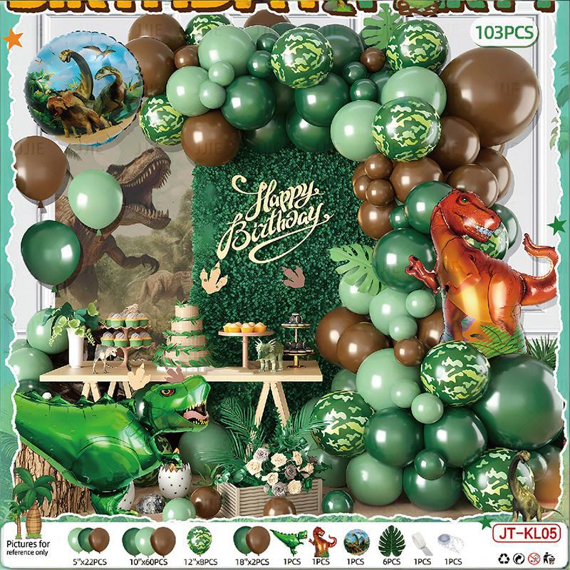 Dinosaur Birthday Party Decorations Set with Happy Birthday Banner for Kids Dino Party Supplies