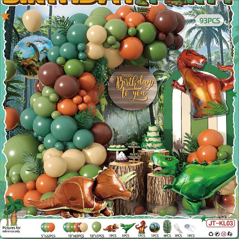 Dinosaur Birthday Party Decorations Set with Happy Birthday Banner for Kids Dino Party Supplies