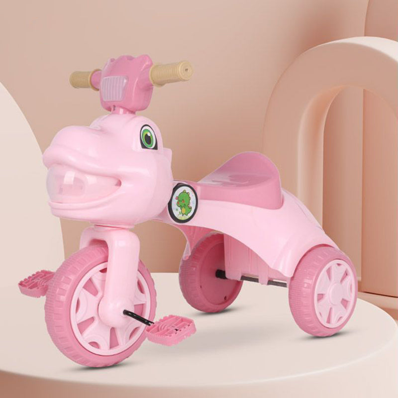 Dinosaur Kids Tricycle Foldable 3-wheel Car Ride-On Car with Large Storage