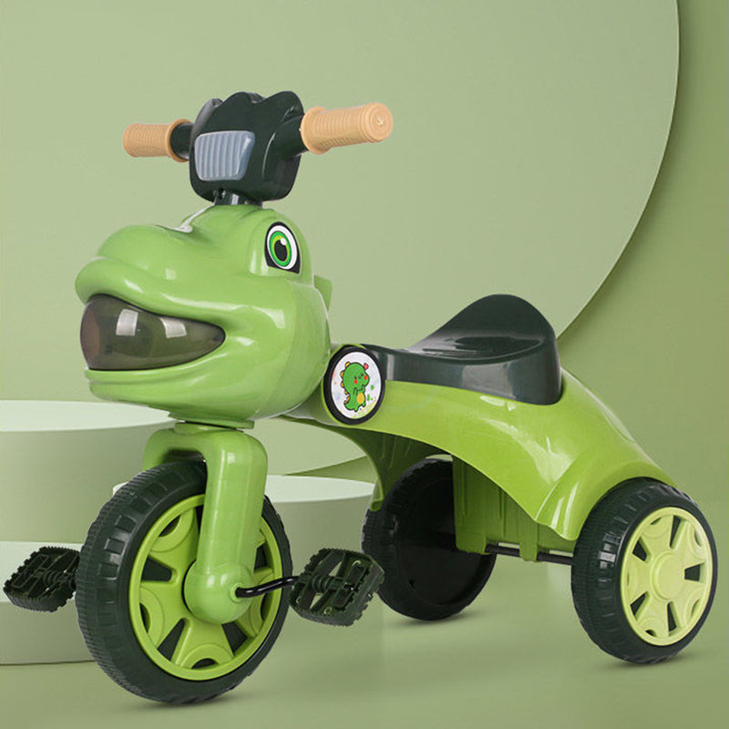 Dinosaur Kids Tricycle Foldable 3-wheel Car Ride-On Car with Large Storage