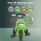 Dinosaur Kids Tricycle Foldable 3-wheel Car Ride-On Car with Large Storage