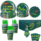 Dinosaur Party Supplies Set Disposable Tableware Kit for Kids Dino-themed Birthday Celebrations