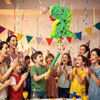 Dinosaur Pinata Kit Cartoon T-rex Pinata with Blindfold Bat & Confetti for Kids  Dino Themed Party