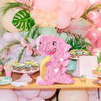 Dinosaur Pinata Kit Cartoon T-rex Pinata with Blindfold Bat & Confetti for Kids  Dino Themed Party