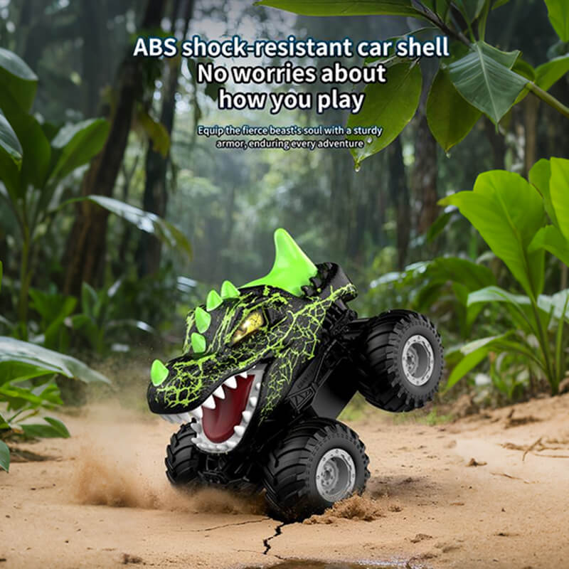 2.4GHz Dinosaur RC Car Off-Road Monster Car Movable Mouth RC Truck with Colorful Light
