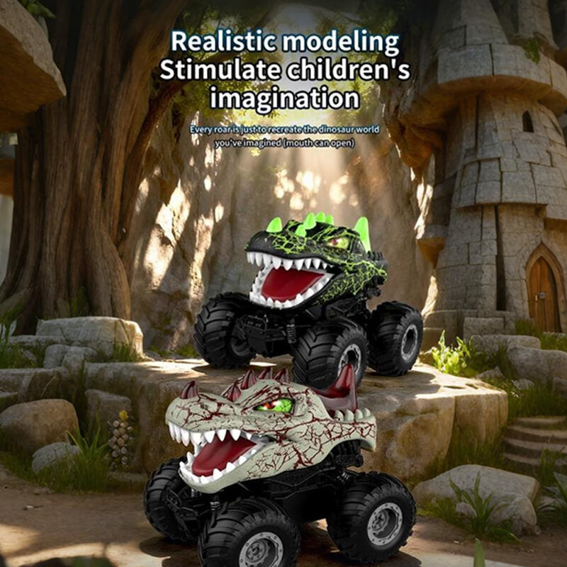 2.4GHz Dinosaur RC Car Off-Road Monster Car Movable Mouth RC Truck with Colorful Light