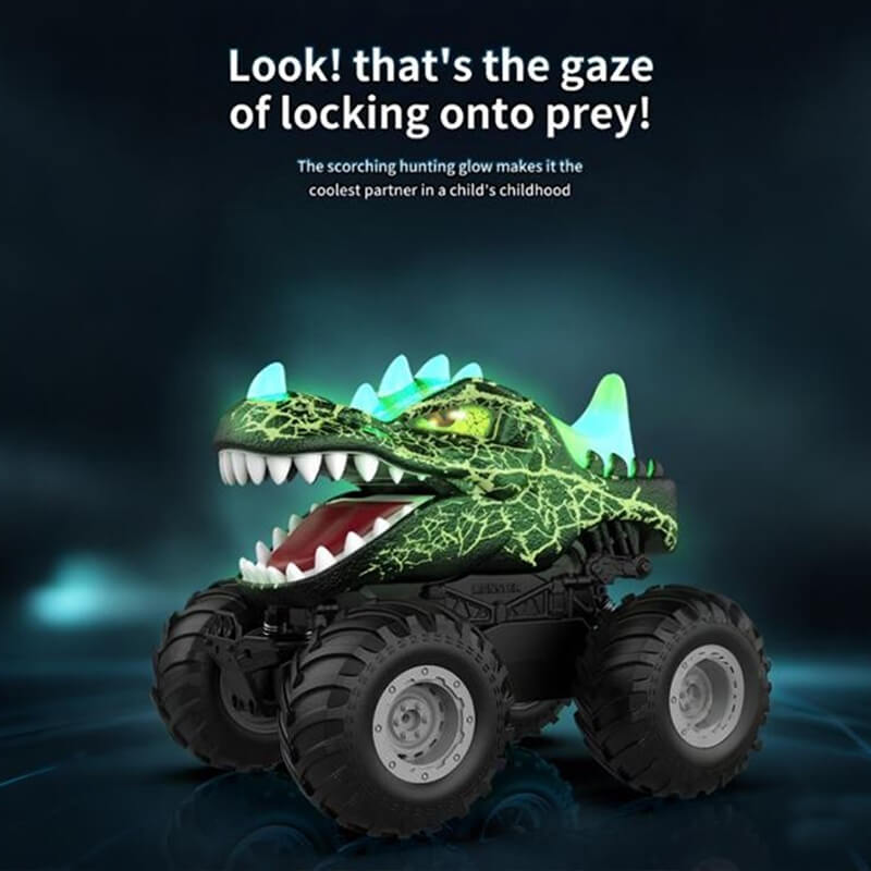 2.4GHz Dinosaur RC Car Off-Road Monster Car Movable Mouth RC Truck with Colorful Light