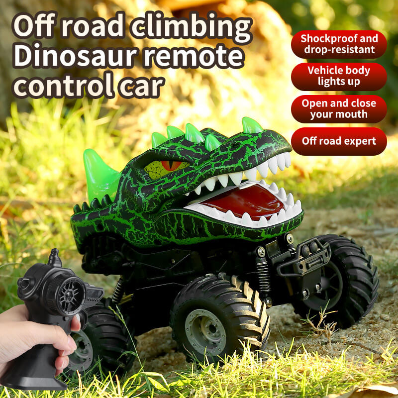 2.4GHz Dinosaur RC Car Off-Road Monster Car Movable Mouth RC Truck with Colorful Light