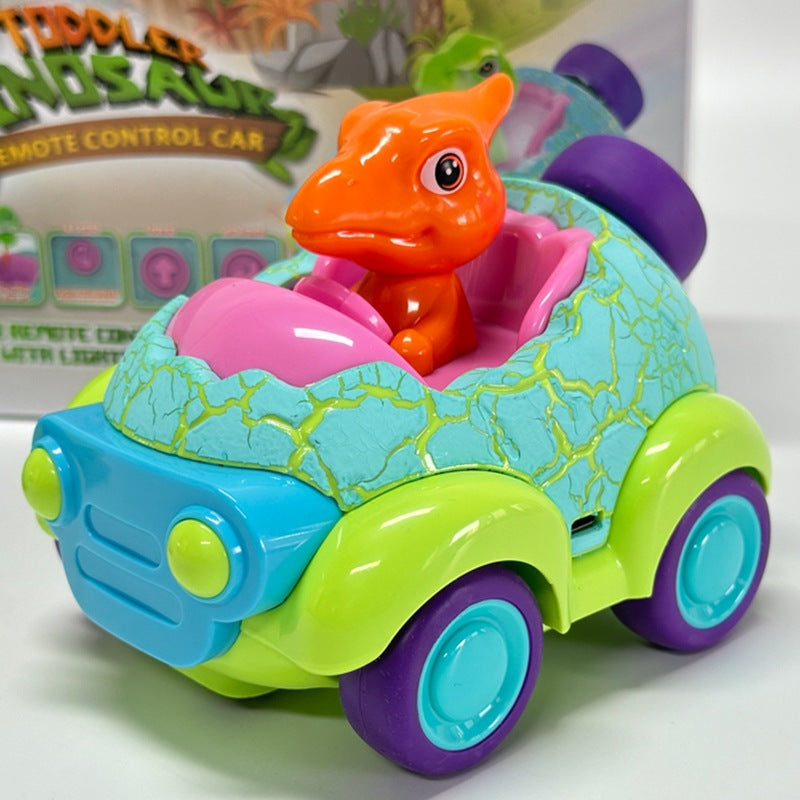 Dinosaur Remote Control Car 2.4G Cartoon RC Car Rechargeable Battery with Light and Music