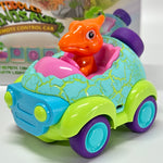 Dinosaur Remote Control Car 2.4G Cartoon RC Car Rechargeable Battery with Light and Music