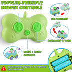 Dinosaur Remote Control Car 2.4G Cartoon RC Car Rechargeable Battery with Light and Music