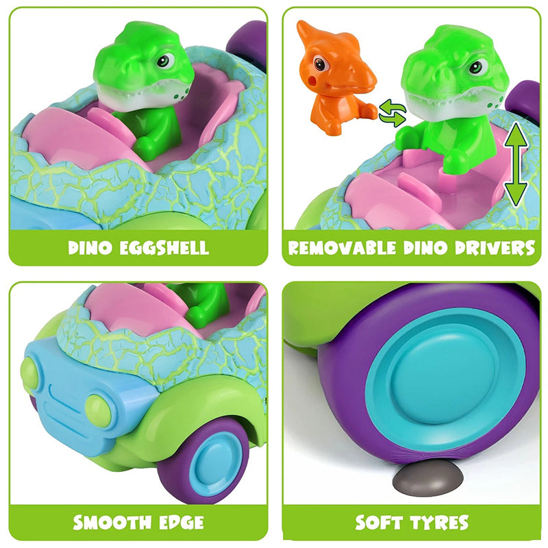 Dinosaur Remote Control Car 2.4G Cartoon RC Car Rechargeable Battery with Light and Music