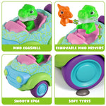 Dinosaur Remote Control Car 2.4G Cartoon RC Car Rechargeable Battery with Light and Music