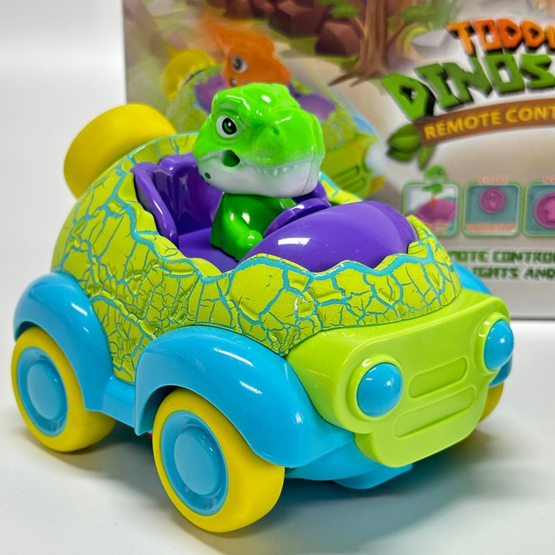 Dinosaur Remote Control Car 2.4G Cartoon RC Car Rechargeable Battery with Light and Music