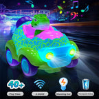 Dinosaur Remote Control Car 2.4G Cartoon RC Car Rechargeable Battery with Light and Music
