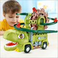 Dinosaur Slide Track Car Electric Ferris wheel Track Vehicle with Auto Obstacle Avoidance for Kids