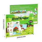 Dinosaur Sticker Book Number Activity Book Educational DIY Puzzle and Coloring Toy for Kids Ages 2+