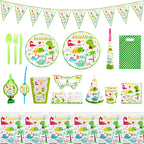 Dinosaur Theme Party Set Complete Tableware & Decoration Kit for Kids Birthdays Party