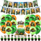 Dinosaur Themed Decorations Set All-in-One Birthday Party Supplies with Banner, Balloons, Cake Topper