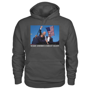 Donald Trump Fist Pump Hoodie Make America Great Again Donald Trump Shot Hoodied Shirt