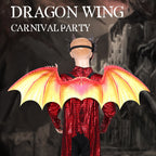 Kids Dragon Wings T-rex PU Mask Set Dinosaur Cosplay Costume Props for Halloween Dress Up