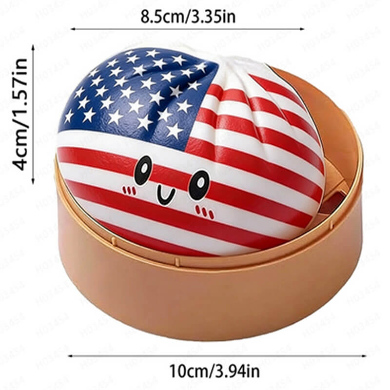 12pcs Dumpling Squishy with Steamer Box Soft Flag Blind Boxes Stress Relief Squeeze Toy for Kids & Adults