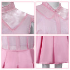 Women Glinda Outfit Pink Tops Skirt and Underwear 3pcs Glinda Dress Suit
