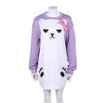 Girls Pop Star Dress Long Sleeve Oversized Longline Sweatshirt Dress Cute Idol Costume