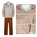 Mens Will Costume Plaid Button-Up Shirt Pants Full Set The Final Season Outfit for Cosplay