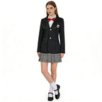 Adult Gogo Yubari Costume Black Bloody Affair Killer Uniform Tops Shirt and Skirt Set for Cosplay