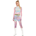 Stage Star Dance Costume White Performance Pop Star Cosplay Outfit Full Set