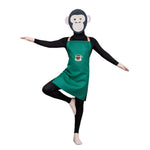 Brainrot Cosplay Outfit Green Money Banana Chimpanzini Jumpsuit Apron and Helmet for Carnival