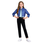 Kids Police Bunny Costume Blue Tops and Pants Outfit for Dress-up Parties
