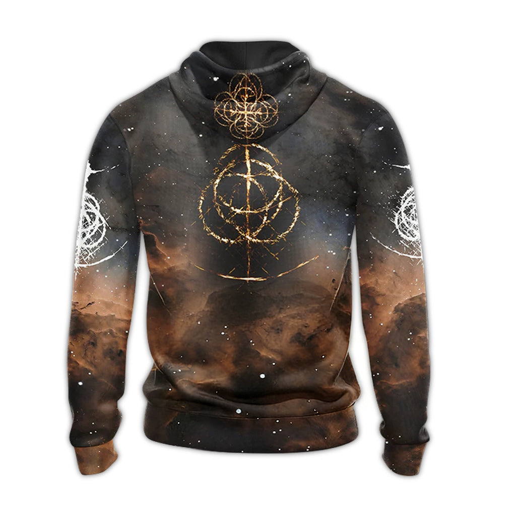 Game Player Hoodie Adult Casual Pullover Hooded Sweatshirt for Cosplay Themed Party