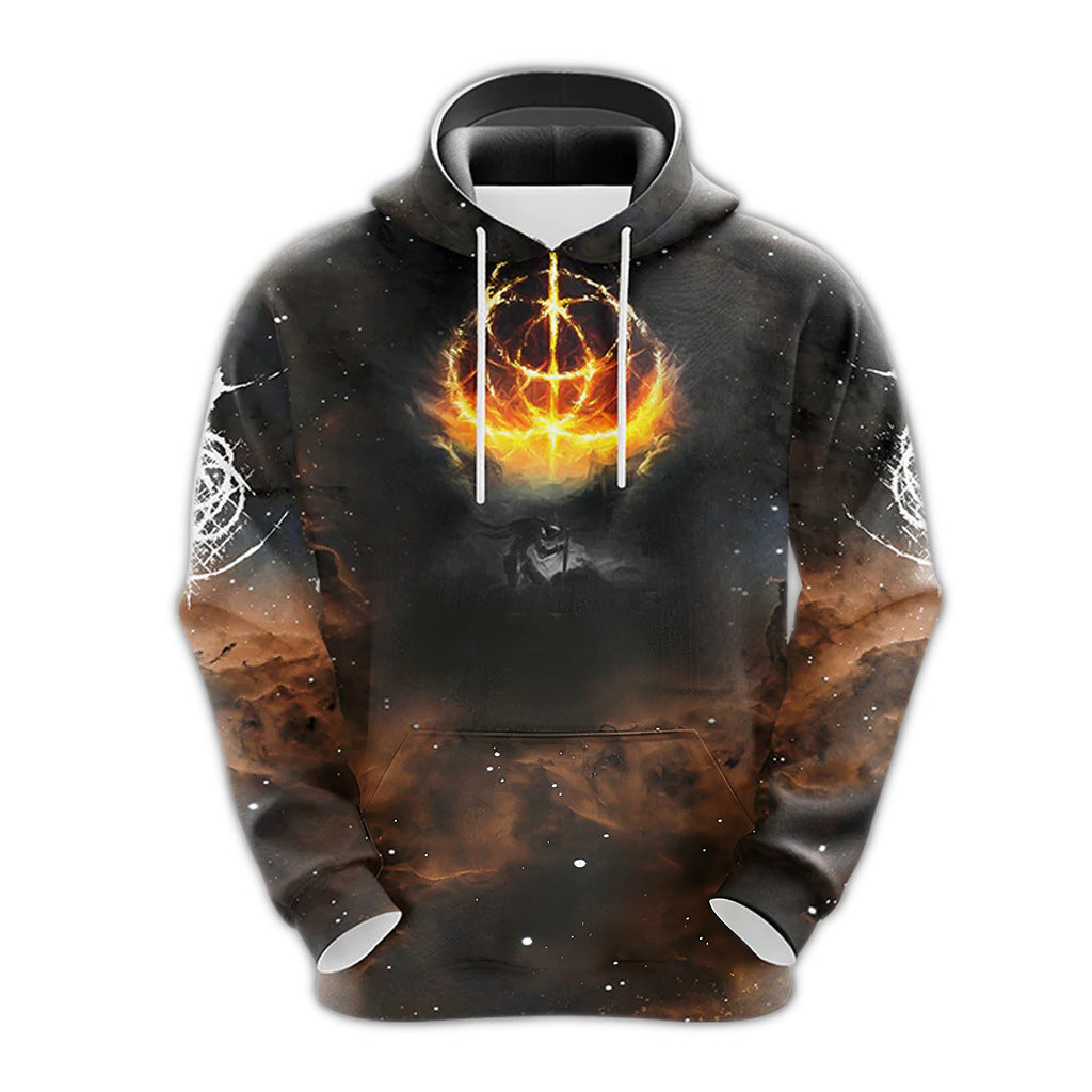 Game Player Hoodie Adult Casual Pullover Hooded Sweatshirt for Cosplay Themed Party