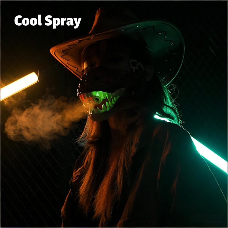Electric Dino Spray Mask with Colorful Light Realistic Voice-changing Mask For Kids and Adults