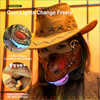 Electric Dino Spray Mask with Colorful Light Realistic Voice-changing Mask For Kids and Adults