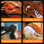 Electric Dino Spray Mask with Colorful Light Realistic Voice-changing Mask For Kids and Adults